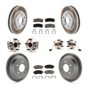 Front Rear Hub Bearing Coat Brake Rotor Pad Kit (10Pc) For Chevrolet Venture Pontiac Prix KBB-123669