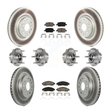 Front Rear Hub Bearing Coat Brake Rotor Pad Kit (10Pc) For Cadillac XT5 Buick Enclave XT6 KBB-123679