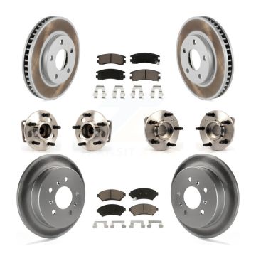 Front Rear Hub Bearing Coated Disc Brake Rotors And Pads Kit (10Pc) For Chevrolet Venture KBB-123690
