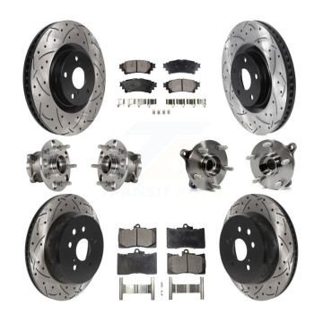 Front Rear Hub Bearing Coat Brake Rotor Pads Kit (10Pc) For Lexus IS300 IS350 GS350 RC350 KBB-123796