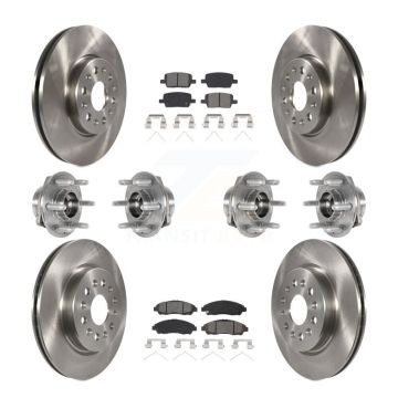 Front Rear Hub Bearing Brake Rotor Pad Kit (10Pc) For Chevrolet Traverse GMC Acadia Buick KBB-123934