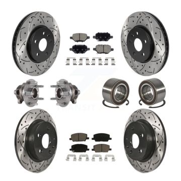 Front Rear Hub Bearing Coated Brake Rotor Pads Kit (10Pc) For Buick Encore Chevrolet Trax KBB-124350