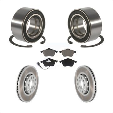 Front Wheel Bearing Coated Disc Brake Rotors And Ceramic Pads Kit For Audi A6 Quattro 100 KBB-124598
