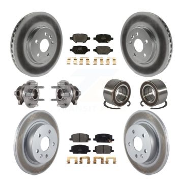Front Rear Hub Bearing Coated Brake Rotor Pads Kit (10Pc) For Buick Encore Chevrolet Trax KBB-124639