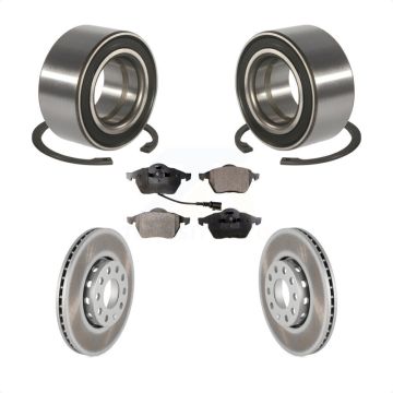 Front Wheel Bearing Coated Disc Brake Rotors And Pads Kit For Audi A6 Quattro 100 KBB-124714