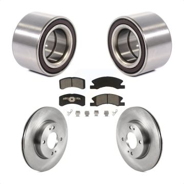 Front Wheel Bearing Disc Brake Rotors And Pads Kit For 2017-2022 Mitsubishi Mirage G4 KBB-124962