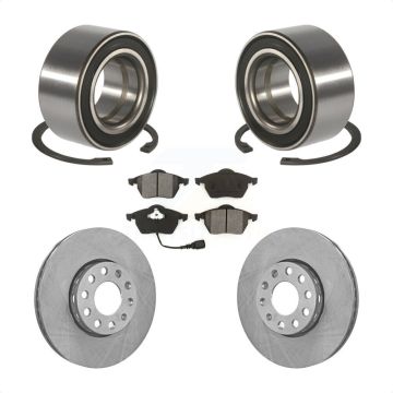 Front Wheel Bearing Disc Brake Rotors And Semi-Metallic Pads Kit For Audi A6 Quattro 100 KBB-125029