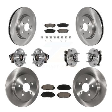 Front Rear Hub Bearing Brake Rotor And Pad Kit (10Pc) For Toyota Camry Lexus ES350 ES300h KBB-125119