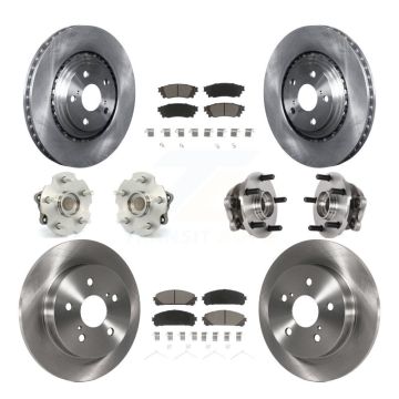 Front Rear Hub Bearing Disc Brake Rotor Pads Kit (10Pc) For Lexus NX300 NX200t NX300h FWD KBB-125124