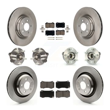 Front Rear Hub Bearing Disc Brake Rotors And Pads Kit (10Pc) For Dodge Charger Challenger KBB-125151