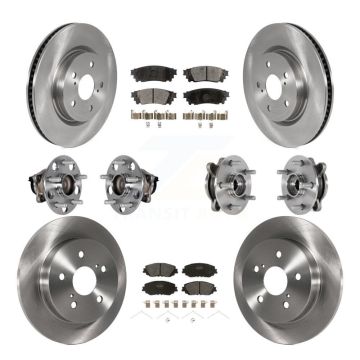 Front Rear Hub Bearing Brake Rotor And Pad Kit (10Pc) For Toyota Camry Lexus ES350 ES300h KBB-125191