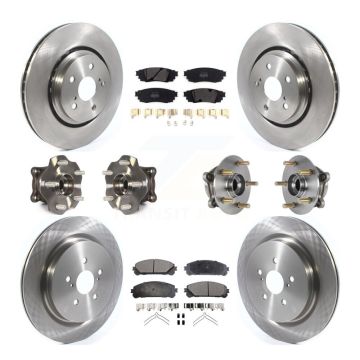 Front Rear Hub Bearing Brake Rotor & Pad Kit (10Pc) For Lexus RX350 RX450h RX350L RX450hL KBB-125227