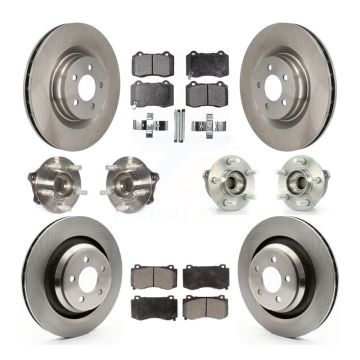 Front Rear Hub Bearing Disc Brake Rotors And Pads Kit (10Pc) For Dodge Charger Challenger KBB-125230