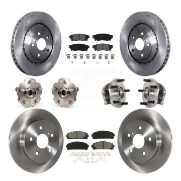 Front Rear Hub Bearing Disc Brake Rotor And Pads Kit (10Pc) For Lexus NX300 NX200t NX300h KBB-125288