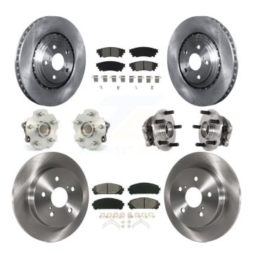 Front Rear Hub Bearing Disc Brake Rotor Pads Kit (10Pc) For Lexus NX300 NX200t NX300h FWD KBB-125289