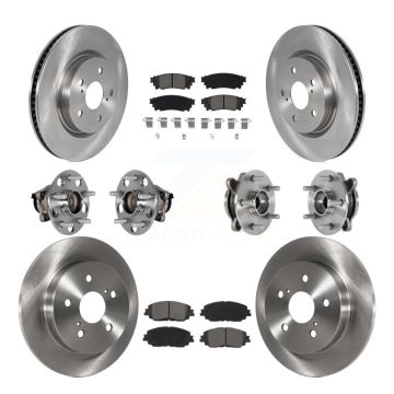 Front Rear Hub Bearing Brake Rotor And Pad Kit (10Pc) For Toyota Camry Lexus ES350 ES300h KBB-125292