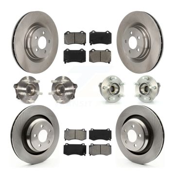 Front Rear Hub Bearing Disc Brake Rotors And Pads Kit (10Pc) For Dodge Charger Challenger KBB-125304