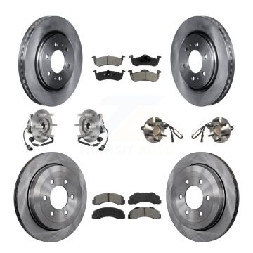 Front Rear Hub Bearing Brake Rotor & Pad Kit (10Pc) For Ford Expedition Lincoln Navigator KBB-125330