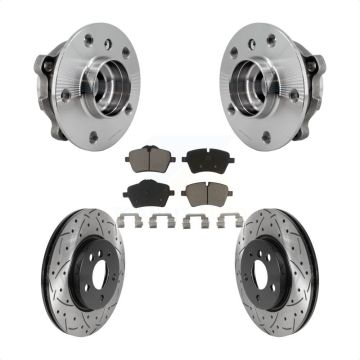 Front Hub Bearing Assembly Coated Drilled Slotted Brake Rotor And Pad Kit For Mini Cooper KBB-125510