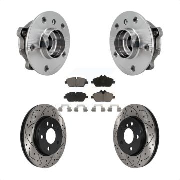 Front Hub Bearing Assembly Coated Drilled Slotted Brake Rotor And Pad Kit For Mini Cooper KBB-125511
