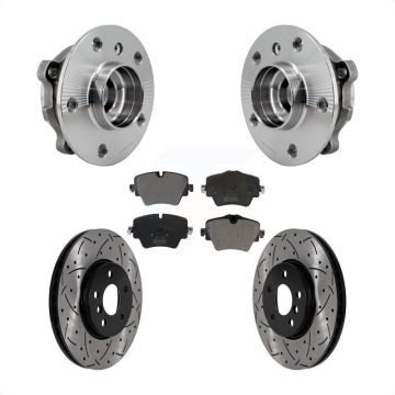 Front Hub Bearing Coat Drill Slot Brake Rotor Pads Kit For Mini Cooper Countryman Clubman KBB-125598