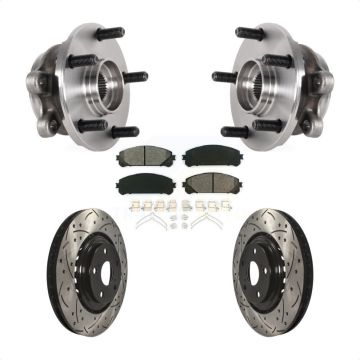 Front Hub Bearing Assembly Drilled Slot Brake Rotor Pad Kit For Lexus NX300 NX200t NX300h KBB-125673