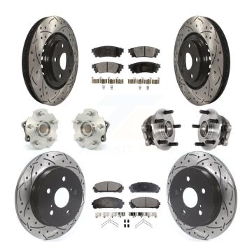 Front Rear Hub Bearing Coat Brake Rotor Pads Kit (10Pc) For Lexus NX300 NX200t NX300h FWD KBB-125713