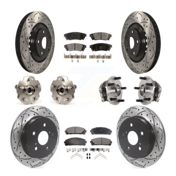 Front Rear Hub Bearing Coated Brake Rotor & Pads Kit (10Pc) For Lexus NX300 NX200t NX300h KBB-125714