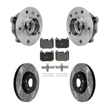 Front Hub Bearing Coat Drill Slot Brake Rotor Pad Kit For 2017-2020 Mini Cooper Clubman S KBB-125754