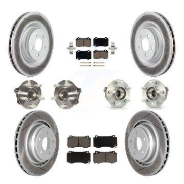 Front Rear Hub Bearing Coated Brake Rotor And Pad Kit (10Pc) For Dodge Charger Challenger KBB-125781