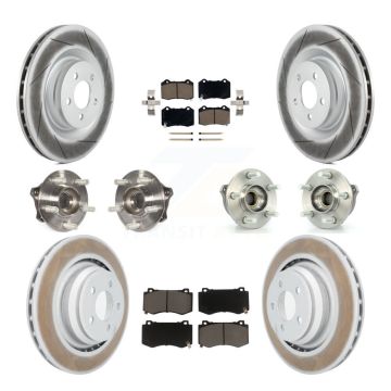 Front Rear Hub Bearing Coated Brake Rotor And Pad Kit (10Pc) For Dodge Charger Challenger KBB-125782