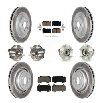 Front Rear Hub Bearing Coated Brake Rotor And Pad Kit (10Pc) For Dodge Charger Challenger KBB-125783
