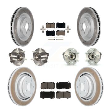 Front Rear Hub Bearing Coated Brake Rotor And Pad Kit (10Pc) For Dodge Charger Challenger KBB-125784