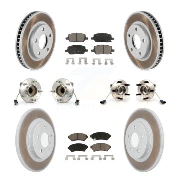 Front Rear Hub Bearing Coat Brake Rotor Pads Kit (10Pc) For Pontiac Montana 3 Hole Flange KBB-125816