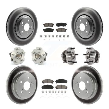 Front Rear Hub Bearing Coat Brake Rotor Pads Kit (10Pc) For Lexus NX300 NX200t NX300h FWD KBB-125841