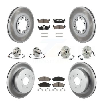 Front Rear Hub Bearing Coated Brake Rotor Pad Kit (10Pc) For Nissan Pathfinder From 08 04 KBB-125849