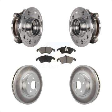Front Hub Bearing Assembly Coated Brake Rotor And Pad Kit For 2017 Mercedes-Benz E400 AWD KBB-125864