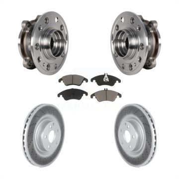 Front Hub Bearing Assembly Coated Brake Rotor And Pad Kit For 2017 Mercedes-Benz E400 AWD KBB-125865