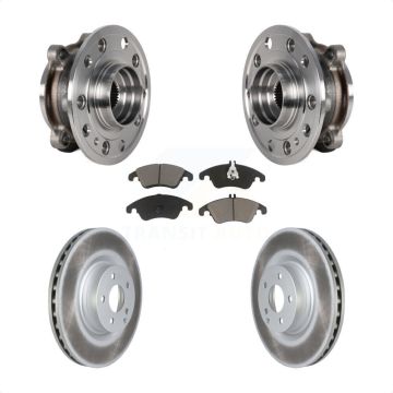 Front Hub Bearing Assembly Coated Brake Rotor And Pad Kit For 2017 Mercedes-Benz E400 AWD KBB-125866