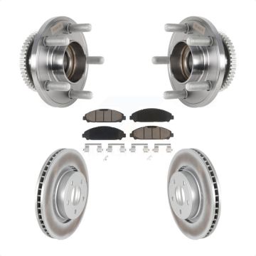 Front Hub Bearing Assembly Coated Disc Brake Rotors And Ceramic Pads Kit For Ford Mustang KBB-125872
