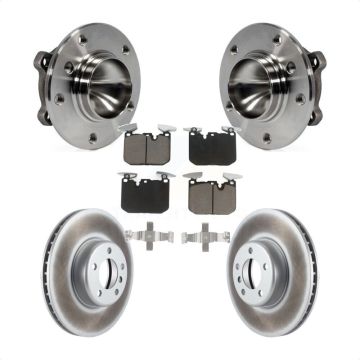 Front Hub Bearing Coated Brake Rotor Pad Kit For BMW 328i With 340mm Diameter KBB-125885