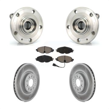 Front Hub Bearing Assembly Coated Disc Brake Rotors And Pads Kit For Volkswagen Passat KBB-125887