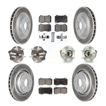Front Rear Hub Bearing Coated Brake Rotor And Pad Kit (10Pc) For Dodge Charger Challenger KBB-125949