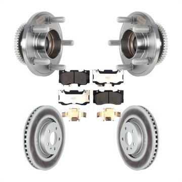 Front Hub Bearing Assembly Coated Disc Brake Rotors And Pads Kit For Ford Mustang KBB-126003