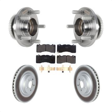 Front Hub Bearing Assembly Coated Brake Rotor Pad Kit For Ford Mustang With Brembo Brakes KBB-126004