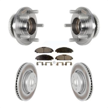 Front Hub Bearing Assembly Coated Disc Brake Rotors And Pads Kit For Ford Mustang KBB-126005