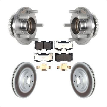 Front Hub Bearing Assembly Coated Disc Brake Rotors And Pads Kit For Ford Mustang KBB-126007