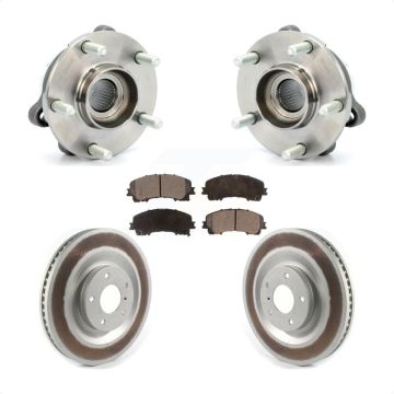 Front Hub Bearing Assembly Coated Disc Brake Rotor & Pads Kit For 2019-2021 INFINITI QX50 KBB-126015