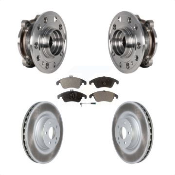 Front Hub Bearing Assembly Coated Brake Rotor And Pad Kit For 2017 Mercedes-Benz E400 AWD KBB-126018