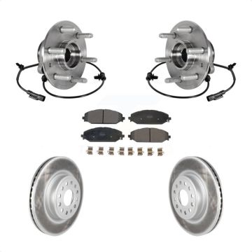 Front Hub Bearing Coated Disc Brake Rotor Pad Kit For Ram 1500 Without 22" Factory Wheels KBB-126020